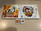 Nintendo 3DS Game LOT (2) Pokemon Sun/Yo-kai Watch (Work w/ 2DS) Monster Taming