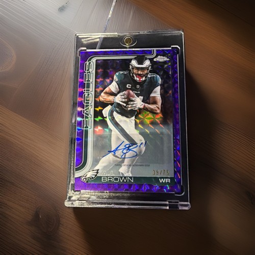 A.J. Brown #BA-AB 2025 Topps Chrome Autograph card