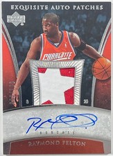 2005-06 Upper Deck Exquisite Auto Patches Raymond Felton Auto RC #AP-RF 002/100