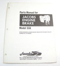 Original Jacobs Engine Jake Brake 53a Parts Manual List