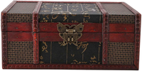 Vintage Holz Aufbewahrungsbox, Dekorative Schmuckschatulle Mit Schloss Handgefer
