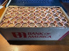 1975 D Lincoln Cent Full Bank Box - Original Bank Of America 50 BU Rolls RARE!