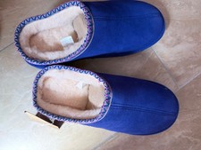 BEARPAW Martis 3038W Ultramarine Suede Slippers Women  s 11 M NIB