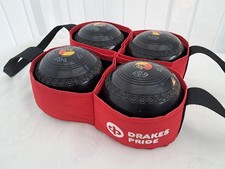 4x Drakes Pride Professional Crown Green Bowls Size 3M 01 in Carrier