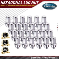 24 Chrome Wheel Lug Nuts Fit F150 00-14,Expedition 03-14,Lincoln Navigator 03-14