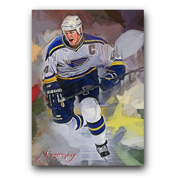 Chris Pronger Art Card Limited 31/50 Edward Vela Signed (St. Louis Blues)