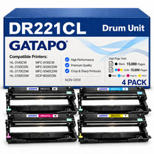 DR221CL 4-Pack Replacement Drum Unit Set for MFC-9130CW MFC-9330CDW MFC-9340CDW