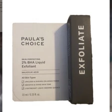 Paula’s Choice Skin Perfecting 2% BHA Liquid Exfoliant Sample 0.33 Fl Oz New