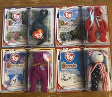1999 Ty McDonald’s Beanie Baby Lt of 4 Millennium,Bronty,Osito,Spangle, Germania