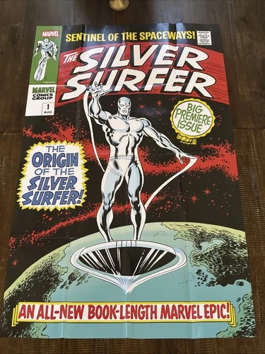 THE SILVER SURFER #1 COMIC BOOK COVER Poster print 24"x36" Plus Mystery Comic!
