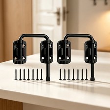 Premium Matte Black Alloy Latch Lock for Wardrobes Cabinets and Interior Doors