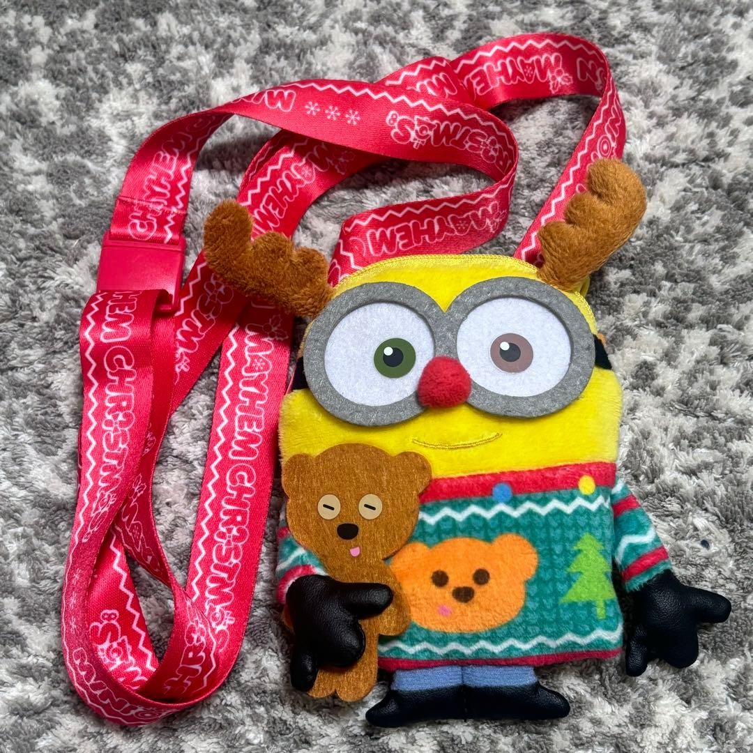 Limited USJ Minions Bob Pass Case Christmas Tim Plush #6791e6