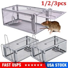 1/2/3 Live Humane Cage Trap for Rodent Rat Mice Squirrel Chipmunk Animal Catcher