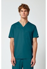 Scrubs Cherokee Workwear Men V Neck Top WW690 CAR Caribbean Blue Free Shipping