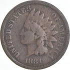 1881 Indian Head Cent AC Average Circ *9785