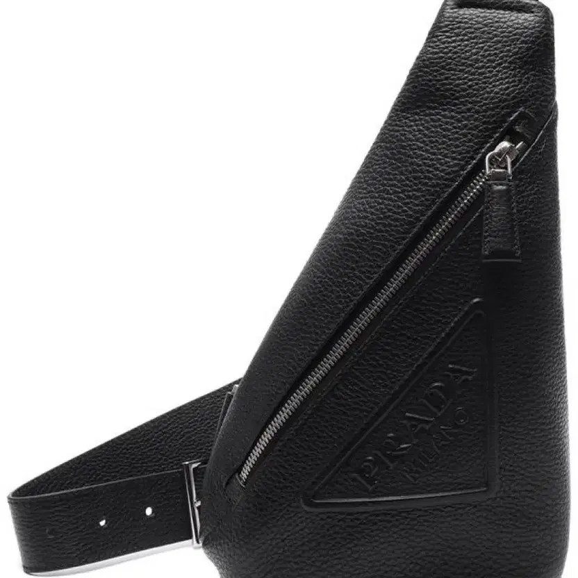 Prada 23S/S Embossed Triangular Logo Leather Slin… - image 4