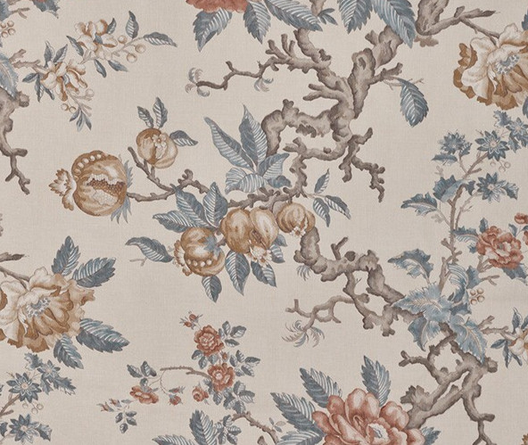 GUY GOODFELLOW CURTAIN FABRIC DESIGN Garsington 4.8 METRES RUSSET 100% LINEN