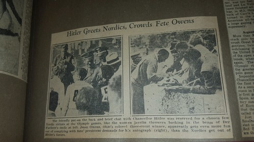 1936 Olympics US newpapers scrapbook with Jesse Owens and other US athletes - Picture 11 of 12