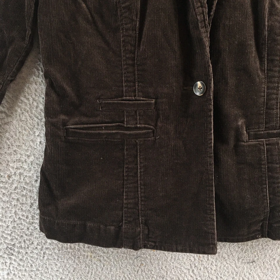 Chaqueta de pana Cabi para mujer M marrón mezcla de algodón manga larga bolsillo con cuello Foto 4 de 4