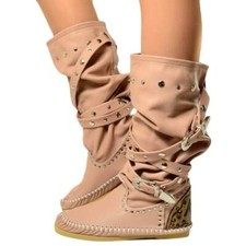 Indianini Cipria Ibiza in Vera Pelle con Fibbie KikkiLine