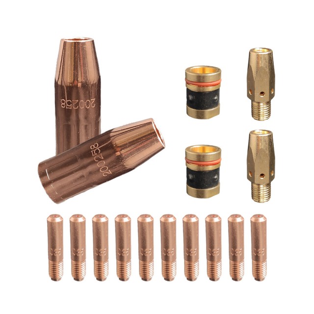 16 pcs .035" kit MIG Welding Contact Tips Diffuser Nozzle for Miller