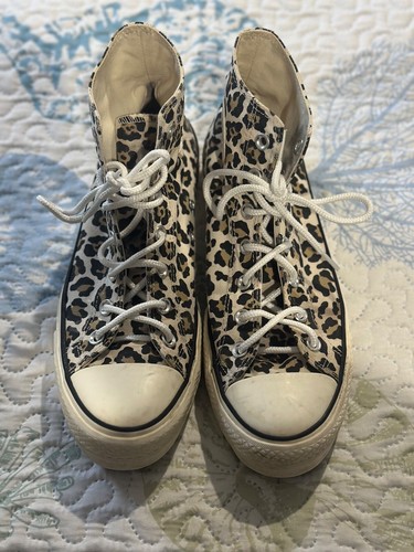 Converse high tops animal Print size 10US Great condition - Picture 3 of 4