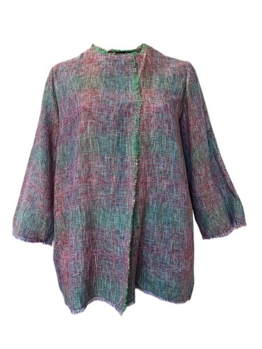 Marina Rinaldi Women's Red Filatura Open Front Jacket NWT - 第 1/3 張圖片