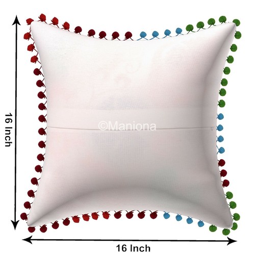 Copricuscino Suzani Decorativo in Cotone Ricamato a Mano Set di 2 Pezzi - Foto 4 di 5