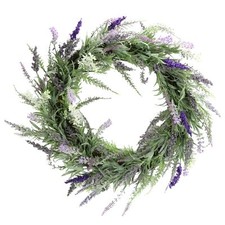 Admired By Nature 22" Artificial French Lavender Wreath Spring Summer Wreaths...