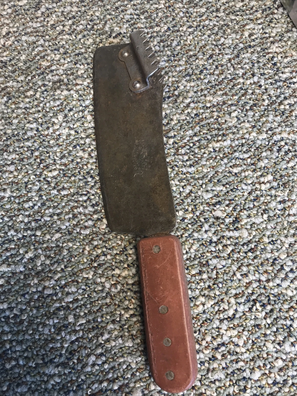 antique meat cleaver tenderer I.F.W & SON Co. Warranted tenderizer Pat 1907 LEW