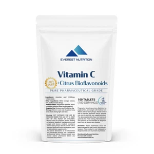 Vitamine C 1000mg Tabulaire – Avec les agrumes bioflavonoïdes, Immune & Support antioxydant