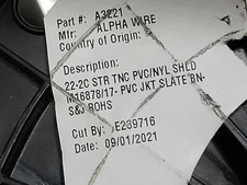 Alpha Wire 3221 22/1P Twist Pair Shielded Control/Instrumentation Cable /25ft