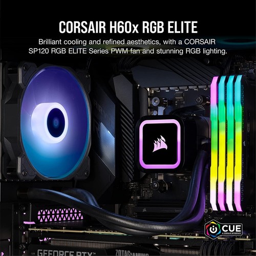 CORSAIR iCUE H60x RGB ELITE 120mm Liquid CPU Cooler LGA 1700, 1200
