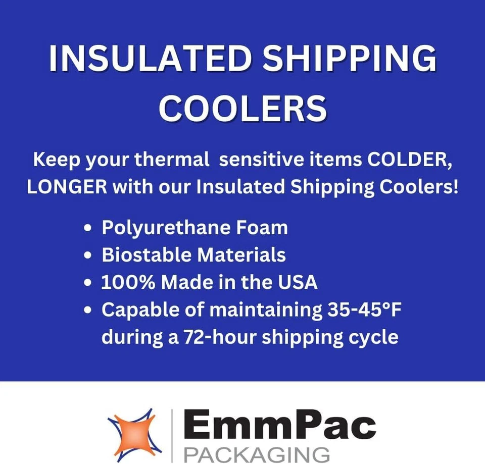 EmmChill UN18A Thermo Chill Insulated Carton with Foam Shipper, 18"x18"x18" - Image 4 of 4