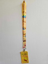 WINNIE THE POOH LANYARD WITH ID HOLDER KEYCHAIN CARTOON NEW