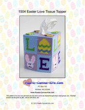 Easter Love Tissue Topper Plastic Canvas Pattern or Kit
