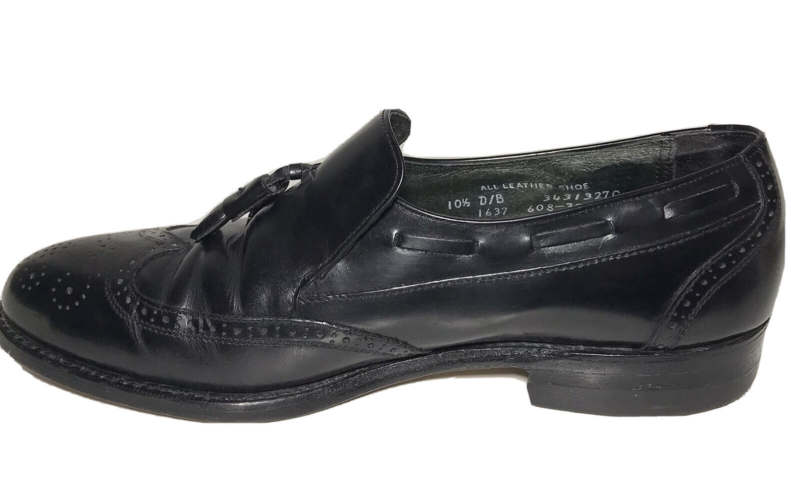 Stafford Comfort Plus Mens Black Leather Tassel L… - image 1