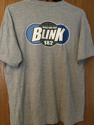 Blink 182 - World Tour 2000 - Gray Shirt - XL - Cotton Blend | eBay