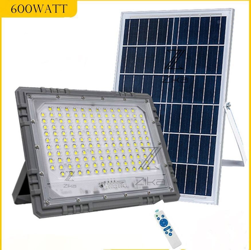 Faro Solare LED 600W IP67 da Esterno: Illuminazione Potente Professionale