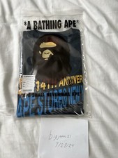 A BATHING APE BAPE STORE NEW YORK 14th ANNIVERSARY TEE NEW XL BLACK SHIRT