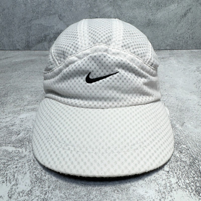 Vintage Nike Hat Cap Men s White Tailwind 5-Panel Strap Back Pickleball Tennis