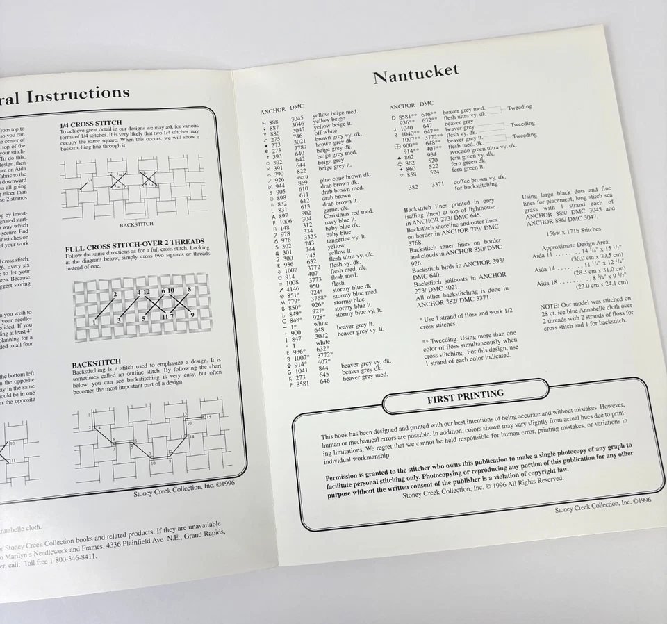 Stoney Creek Collection Nantucket Lighthouse Cross Stitch Pattern #86 1st Print - Image 3 of 3