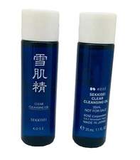 KOSE SEKKISEI clear cleansing oil 35ml 1.1fl oz LOT OF 2 NW-O BOX