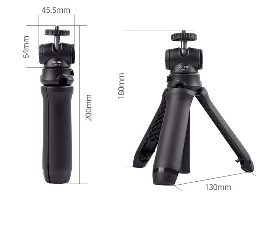 Tripod Stand Extendable Selfie Holder 360° Adjustable Cold Shoe For ...