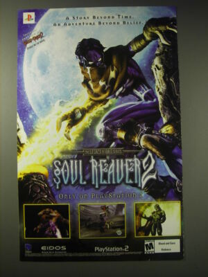 2001 Crystal Dynamics Soul Reaver 2 Video Game Ad - A story beyond time