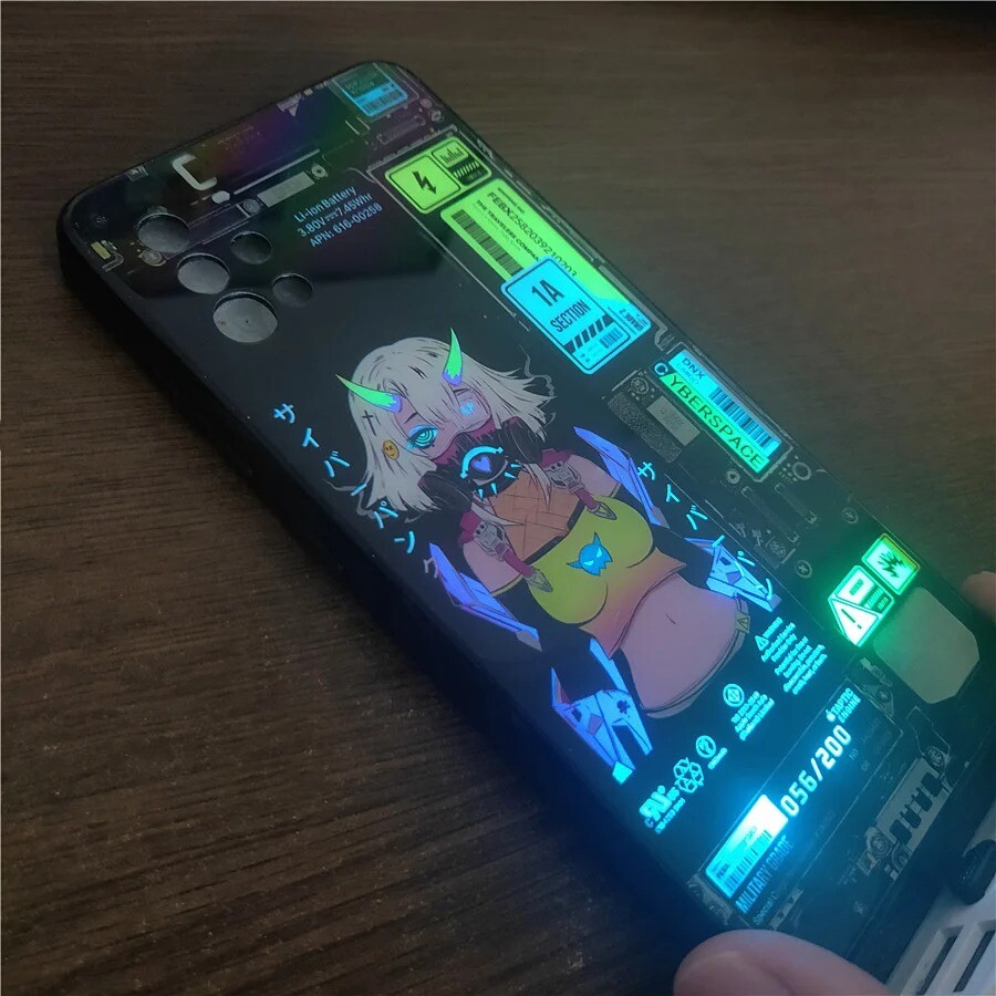 Cute Anime LED Case For Samsung Galaxy S25 S24 S20 S21 FE S22 Plus