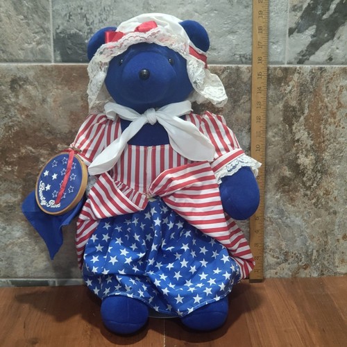 Vintage Beartsy Ross Very Important Bear 1990 North American US Flag Outfit Soft - Picture 6 of 13
