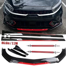 For Kia Forte Sedan  Front Bumper Lip Splitter Spoiler Side Skirt Body Kit G