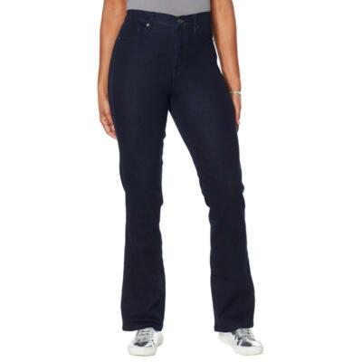 DG2 Diane Gilman Shaper Ponte Boot Cut Jean Navy XS