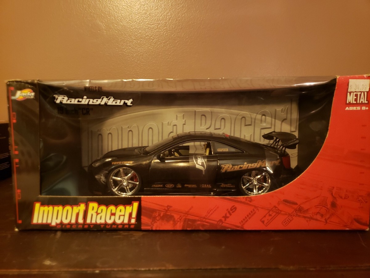 Jada Toys Toyota Celica Nera 1:18 - Import Racer Hart Racing - Modello Pressofuso Con Base, Sigillato